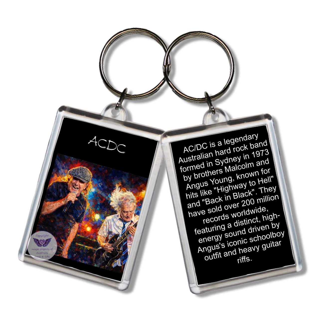 Image Size: 65 X 43mm, Clear plastic . Double sided, Image & brief bio, Image Type: Print, 2D Effect: £3.00