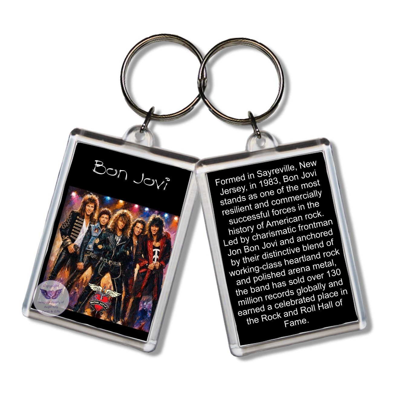 Image Size: 65 X 43mm, Clear plastic . Double sided, Image & brief bio, Image Type: Print, 2D Effect: £3.00