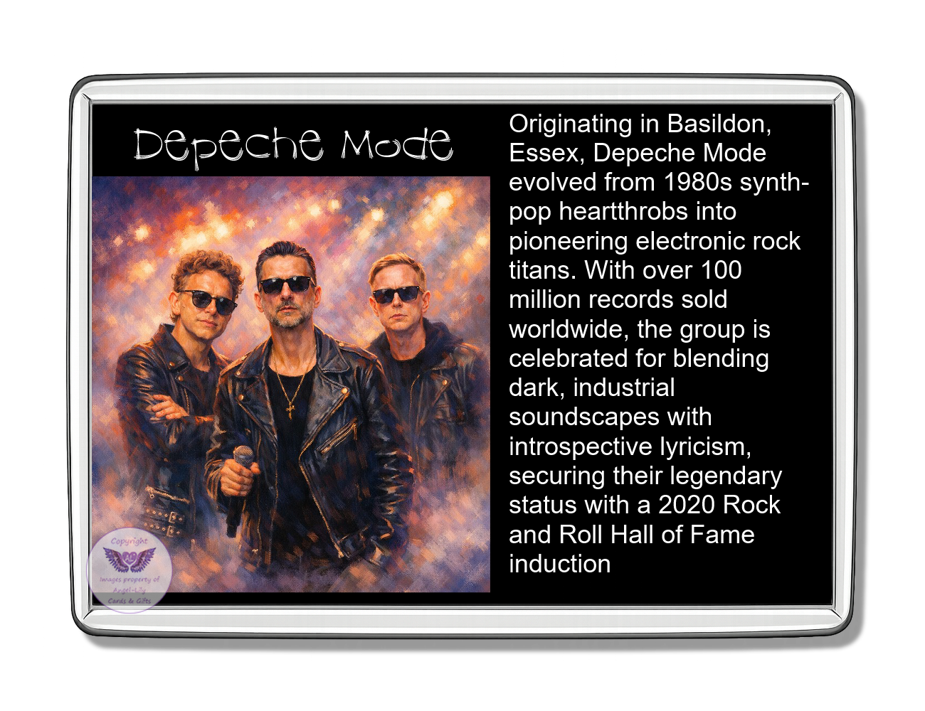 Image Size: 90 X 60mm, Clear plastic , Single sided, Image Type: Print, Magnetic strip attached, 2D Effect: £5.00