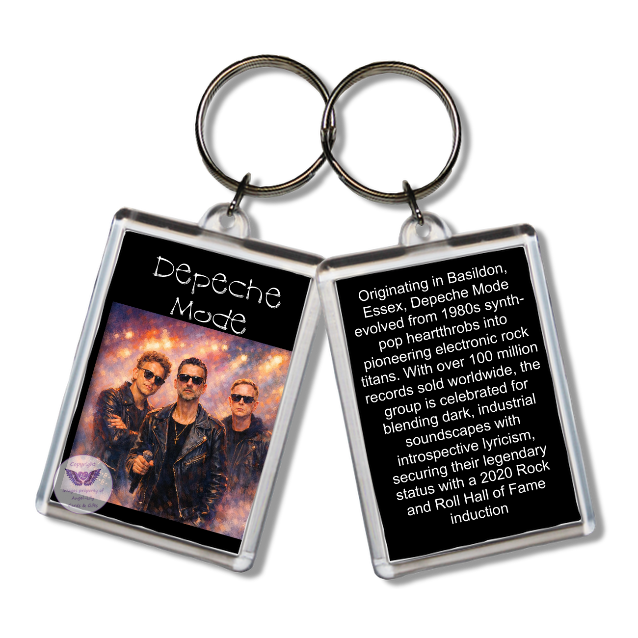 Image Size: 65 X 43mm, Clear plastic . Double sided, Image & brief bio, Image Type: Print, 2D Effect: £3.00