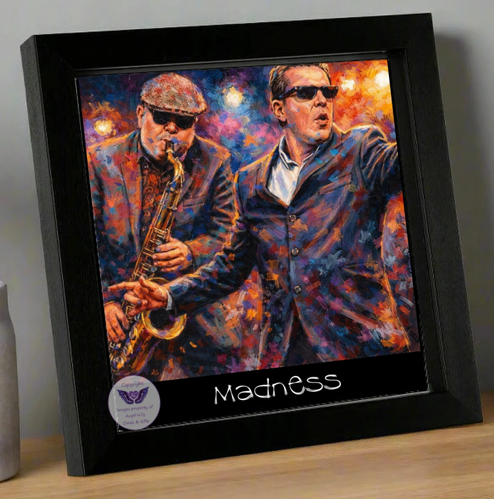 Image Size: 8" X 8", Black Wood Frame, Glass Front, Hanging Frame, Image Type: Print, 3D Decoupage effect: £15.00