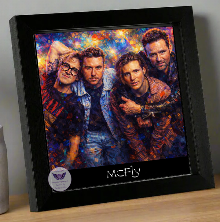 Image Size: 8" X 8", Black Wood Frame, Glass Front, Hanging Frame, Image Type: Print, 3D Decoupage effect: £15.00