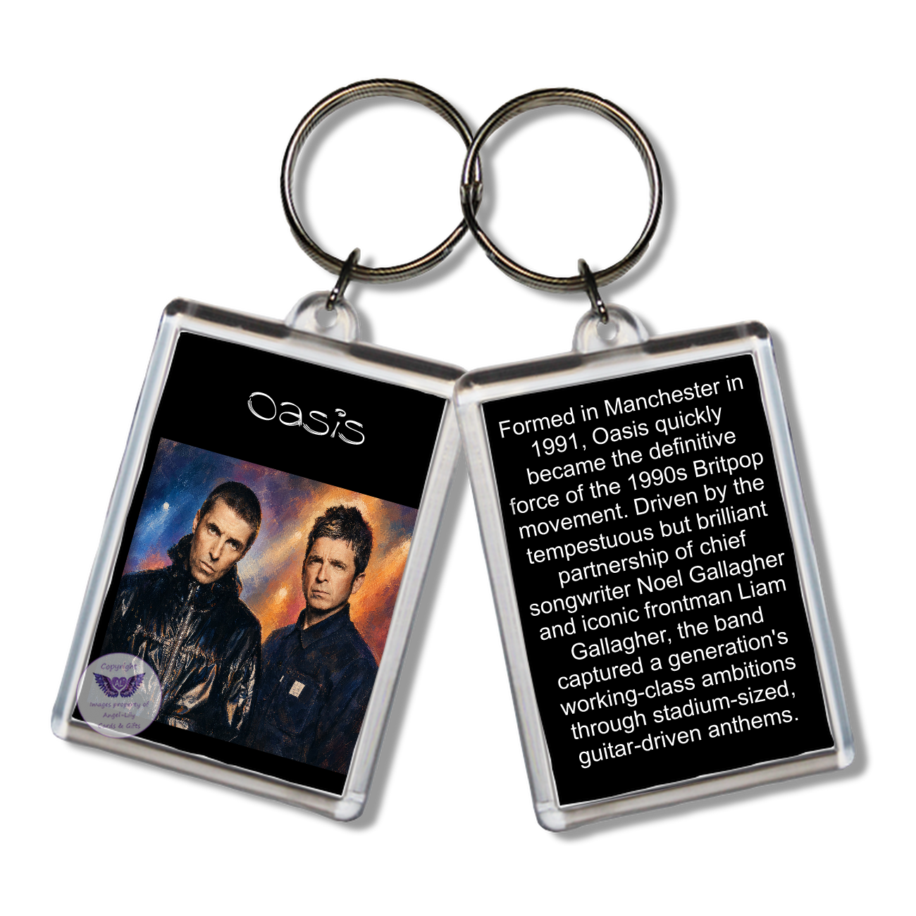 Image Size: 65 X 43mm, Clear plastic . Double sided, Image & brief bio, Image Type: Print, 2D Effect: £3.00