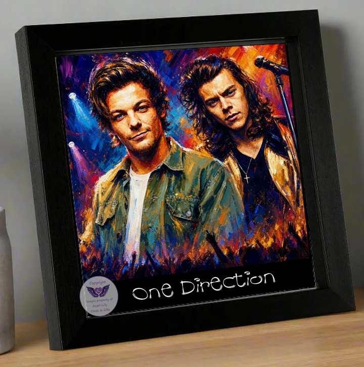 Image Size: 8" X 8", Black Wood Frame, Glass Front, Hanging Frame, Image Type: Print, 3D Decoupage effect: £15.00