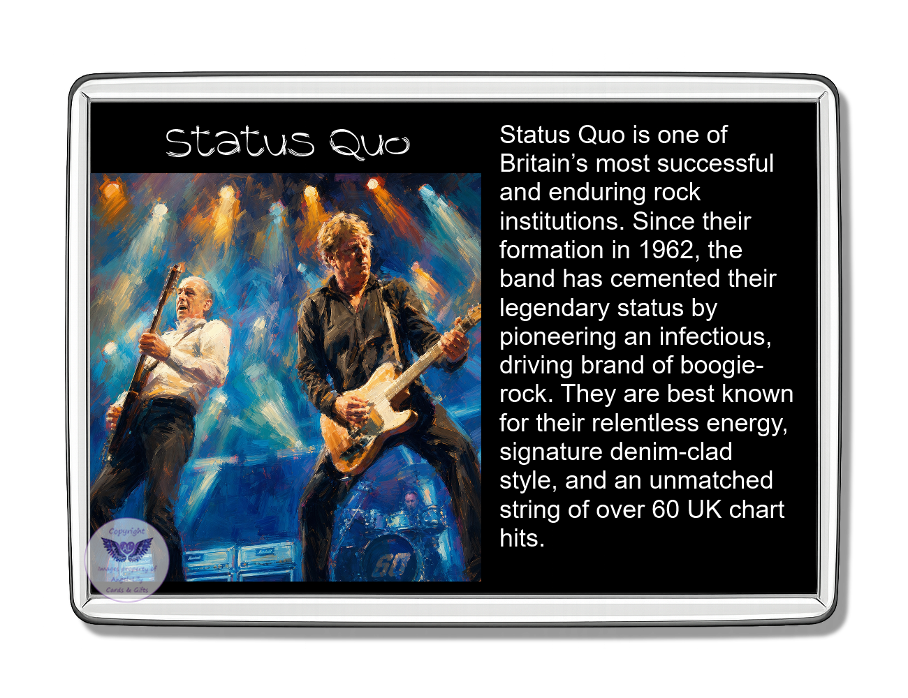 Image Size: 90 X 60mm, Clear plastic , Single sided, Image Type: Print, Magnetic strip attached, 2D Effect: £5.00