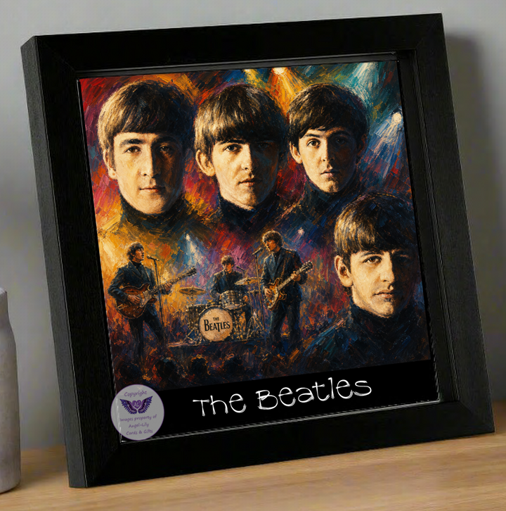 Image Size: 8" X 8", Black Wood Frame, Glass Front, Hanging Frame, Image Type: Print, 3D Decoupage effect: £15.00