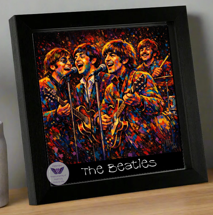Image Size: 8" X 8", Black Wood Frame, Glass Front, Hanging Frame, Image Type: Print, 3D Decoupage effect: £15.00