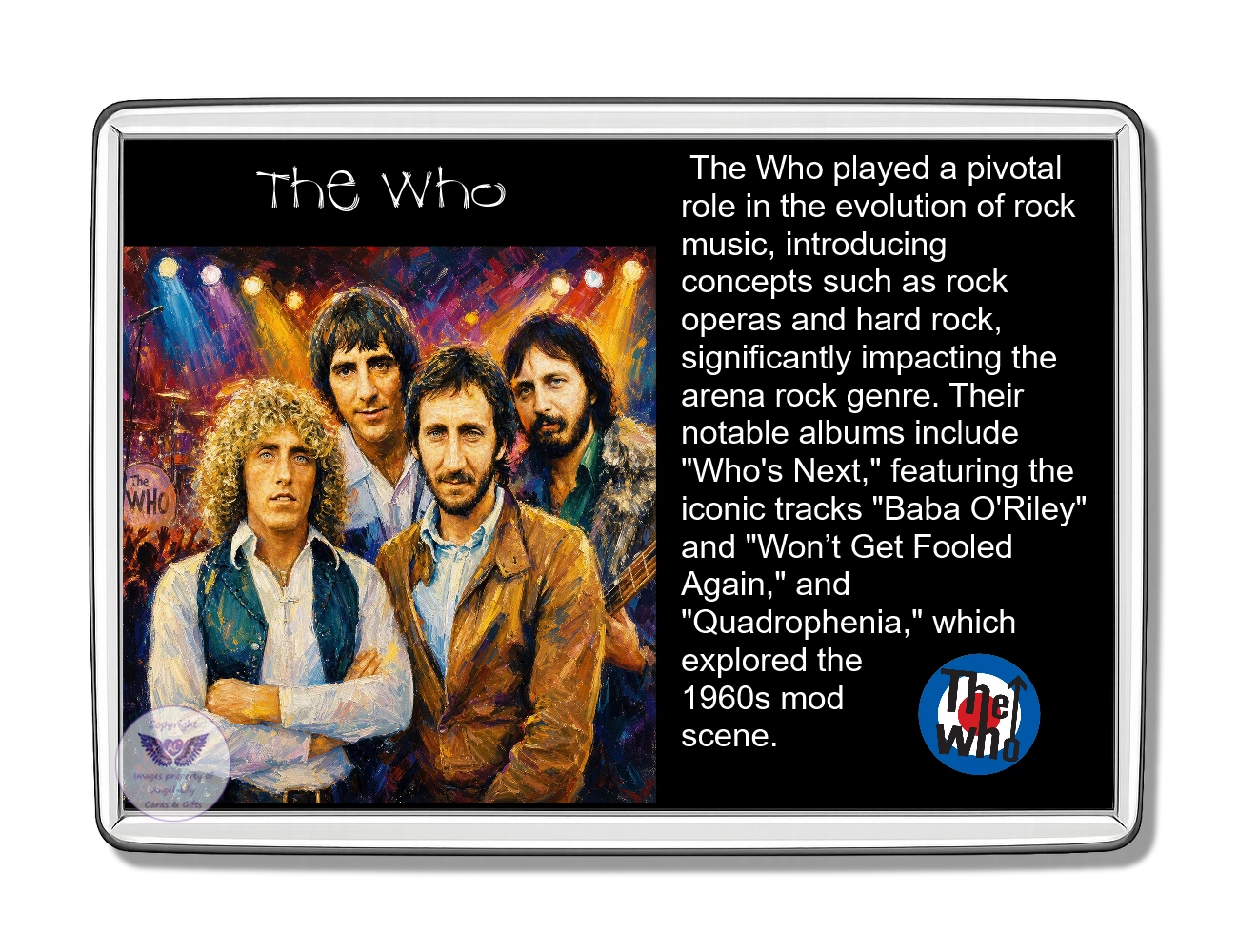 Image Size: 90 X 60mm, Clear plastic , Single sided, Image Type: Print, Magnetic strip attached, 2D Effect: £5.00
