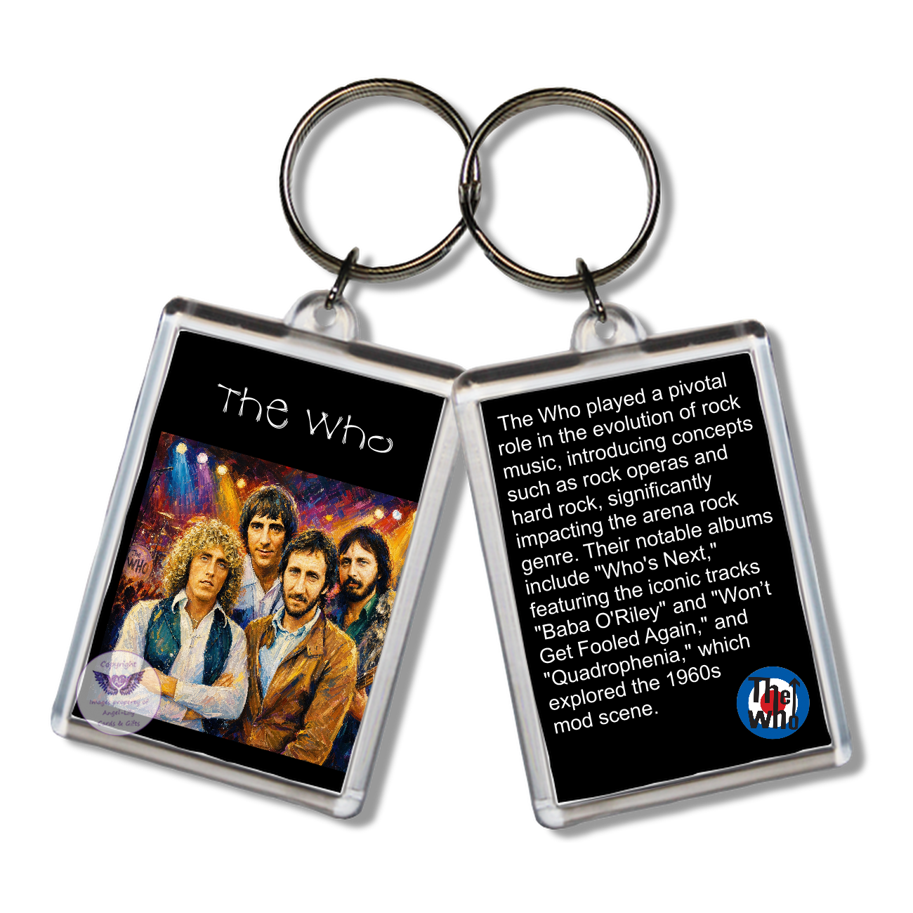 Image Size: 65 X 43mm, Clear plastic . Double sided, Image & brief bio, Image Type: Print, 2D Effect: £3.00