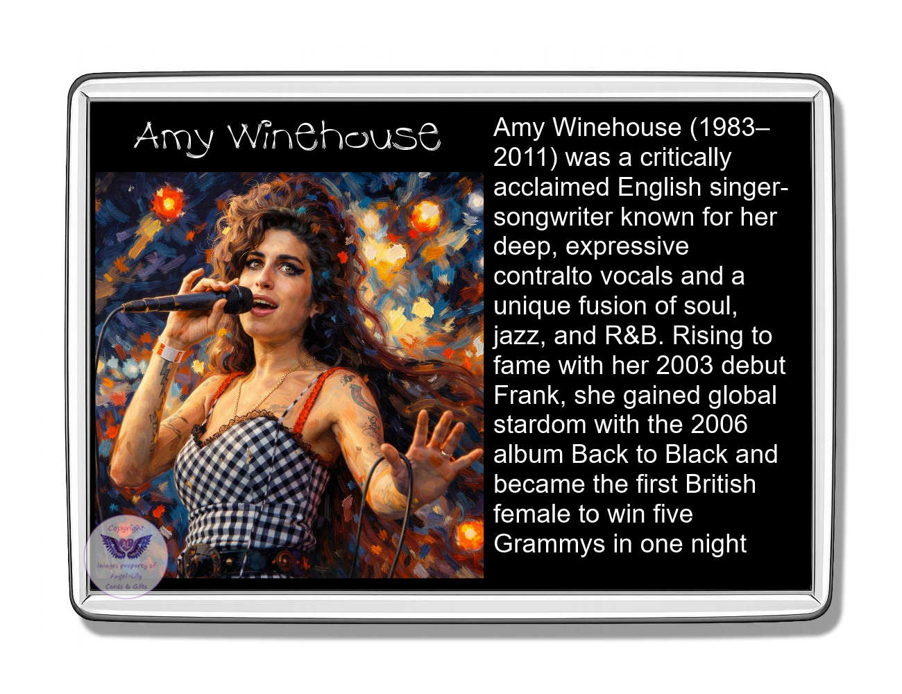 Image Size: 90 X 60mm, Clear plastic , Single sided, Image Type: Print, Magnetic strip attached, 2D Effect: £5.00