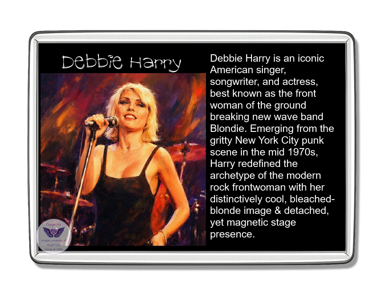 Image Size: 90 X 60mm, Clear plastic , Single sided, Image Type: Print, Magnetic strip attached, 2D Effect: £5.00