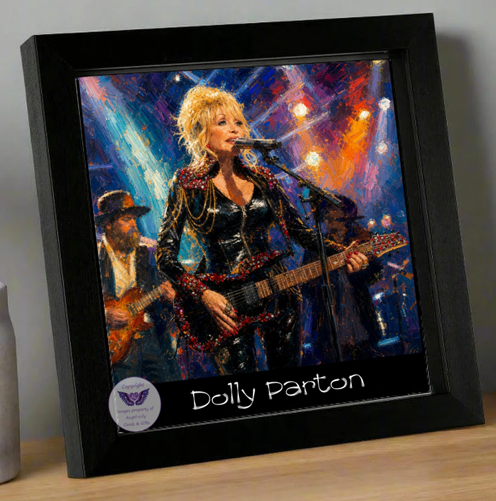 Image Size: 8" X 8", Black Wood Frame, Glass Front, Hanging Frame, Image Type: Print, 3D Decoupage effect: £15.00
