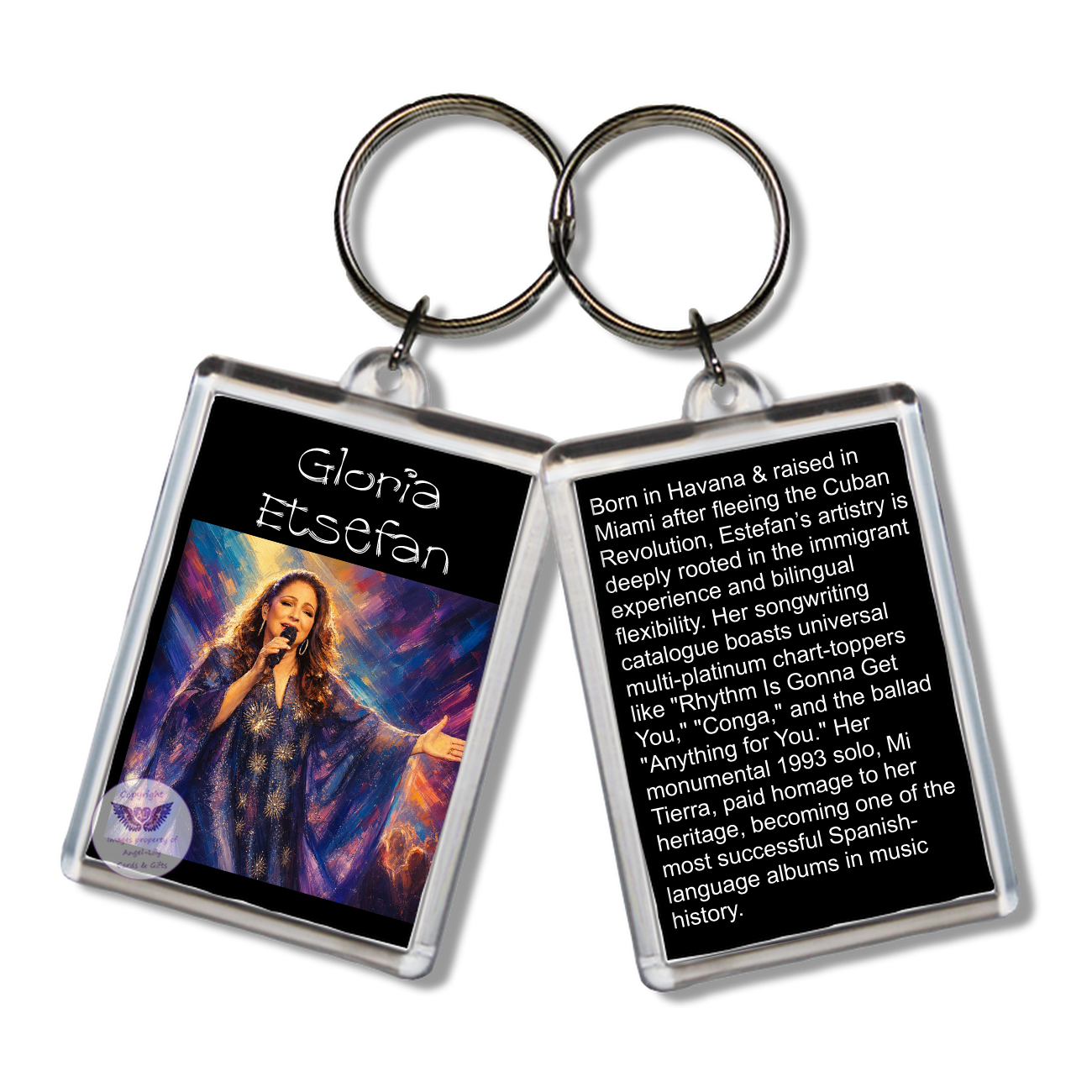 Image Size: 65 X 43mm, Clear plastic . Double sided, Image & brief bio, Image Type: Print, 2D Effect: £3.00