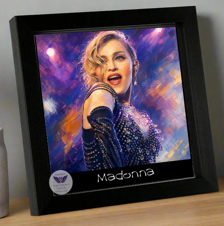 Image Size: 8" X 8", Black Wood Frame, Glass Front, Hanging Frame, Image Type: Print, 3D Decoupage effect: £15.00