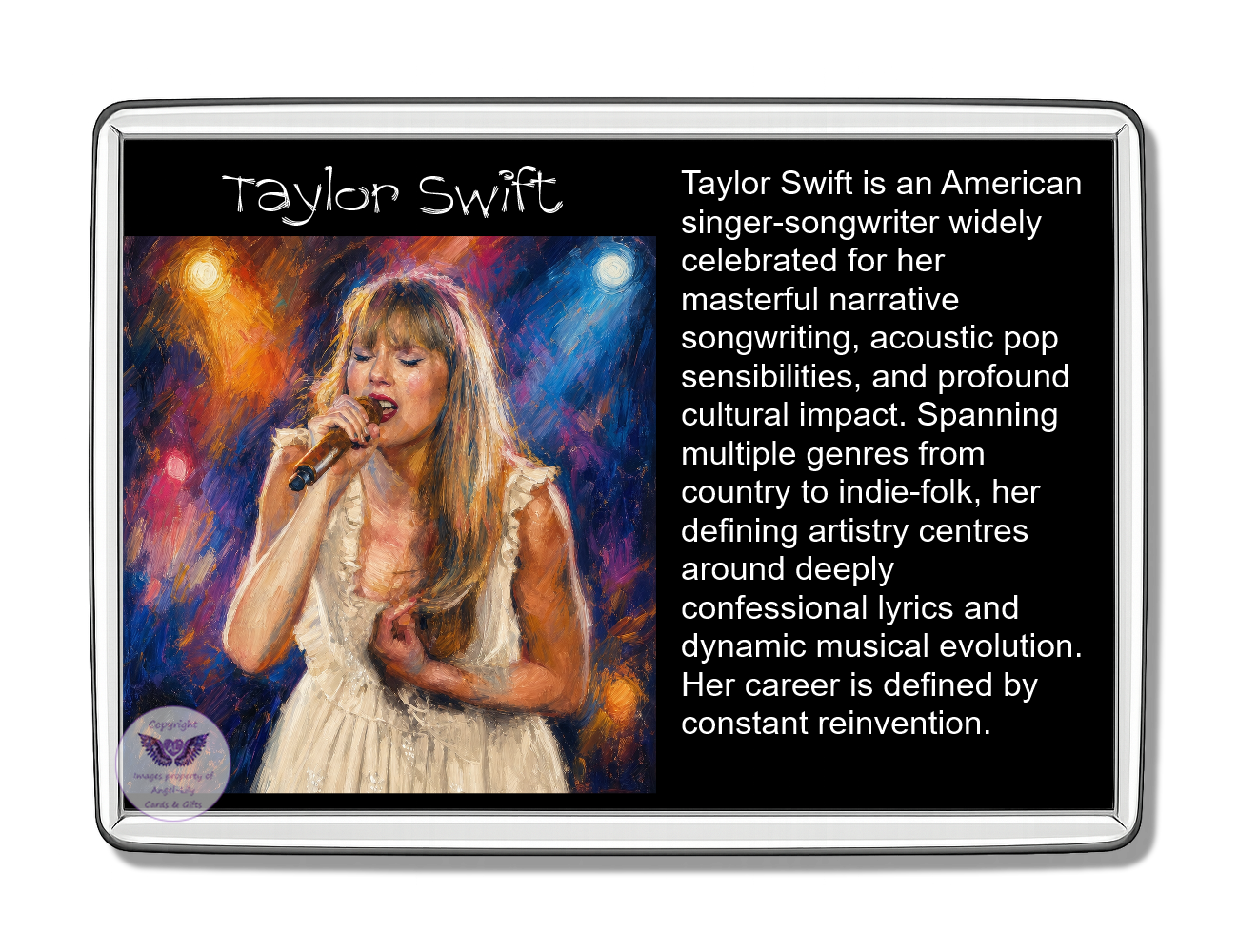 Image Size: 90 X 60mm, Clear plastic , Single sided, Image Type: Print, Magnetic strip attached, 2D Effect: £5.00