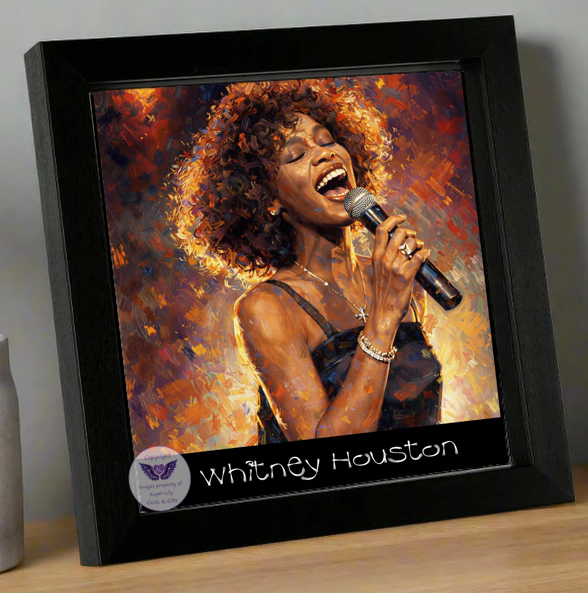 Image Size: 8" X 8", Black Wood Frame, Glass Front, Hanging Frame, Image Type: Print, 3D Decoupage effect: £15.00