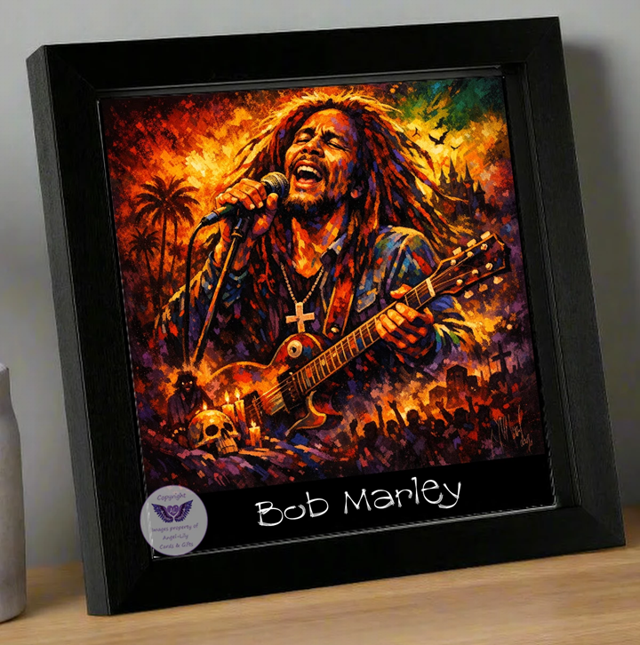 Image Size: 8" X 8", Black Wood Frame, Glass Front, Hanging Frame, Image Type: Print, 3D Decoupage effect: £15.00