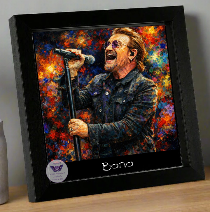 Image Size: 8" X 8", Black Wood Frame, Glass Front, Hanging Frame, Image Type: Print, 3D Decoupage effect: £15.00