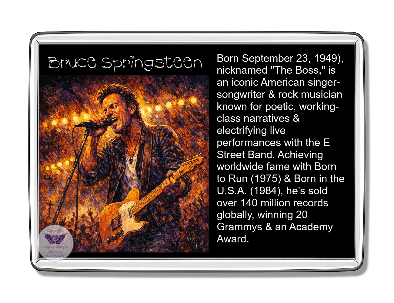 Image Size: 90 X 60mm, Clear plastic , Single sided, Image Type: Print, Magnetic strip attached, 2D Effect: £5.00