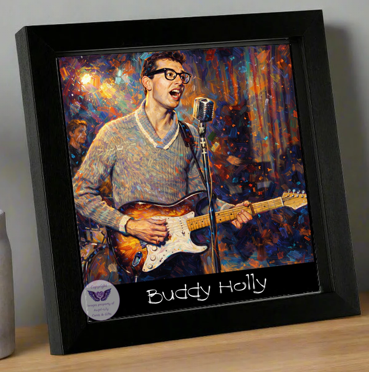 Image Size: 8" X 8", Black Wood Frame, Glass Front, Hanging Frame, Image Type: Print, 3D Decoupage effect: £15.00