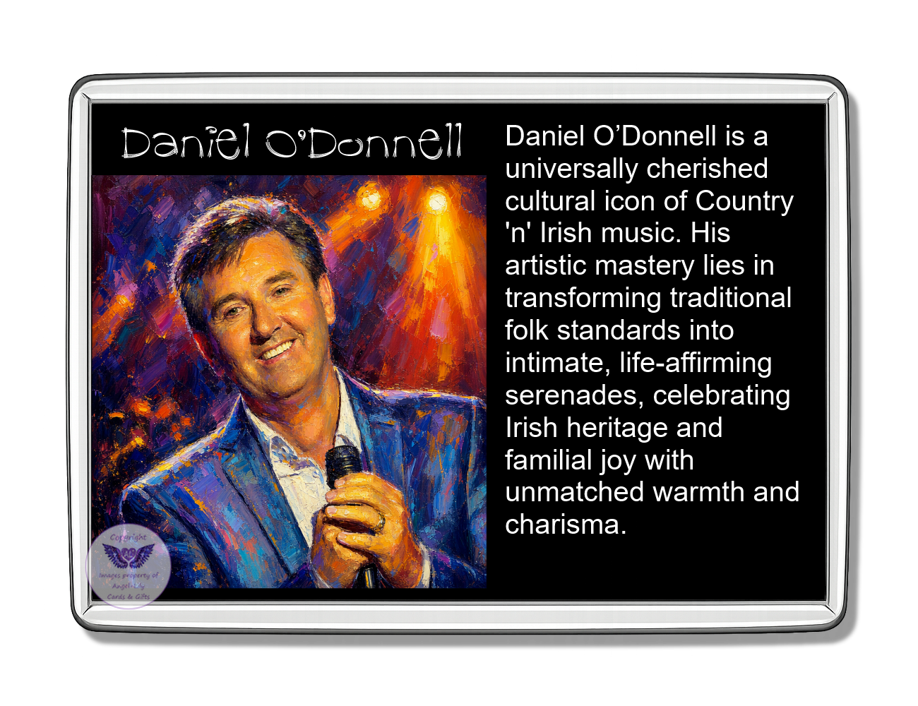 Image Size: 90 X 60mm, Clear plastic , Single sided, Image Type: Print, Magnetic strip attached, 2D Effect: £5.00