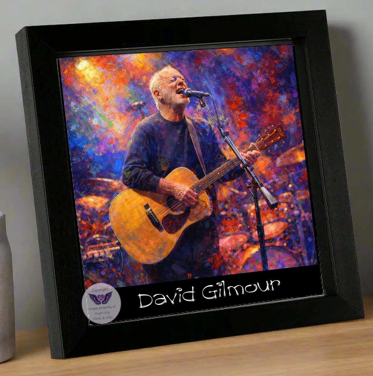 Image Size: 8" X 8", Black Wood Frame, Glass Front, Hanging Frame, Image Type: Print, 3D Decoupage effect: £15.00