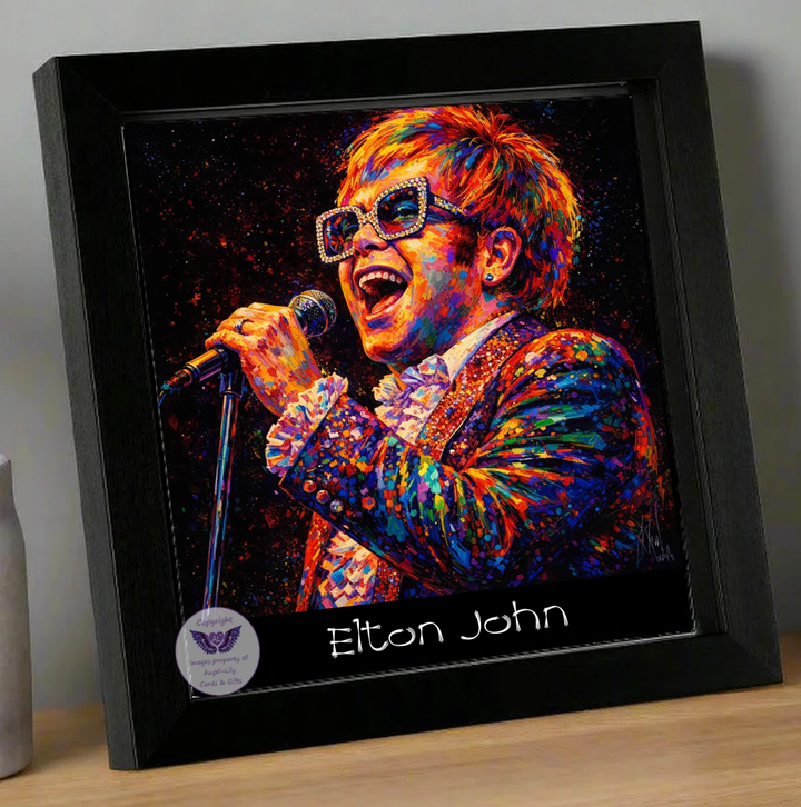 Image Size: 8" X 8", Black Wood Frame, Glass Front, Hanging Frame, Image Type: Print, 3D Decoupage effect: £15.00