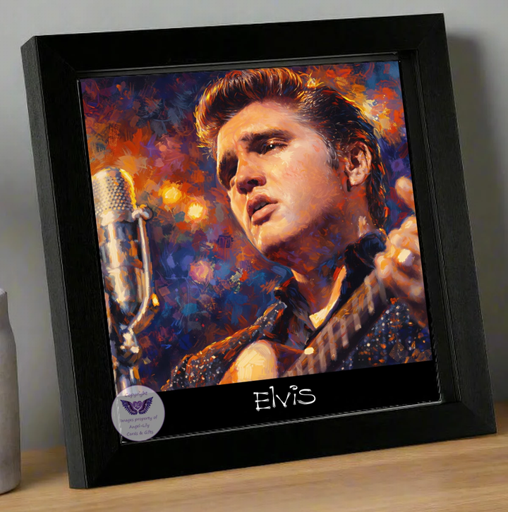 Image Size: 8" X 8", Black Wood Frame, Glass Front, Hanging Frame, Image Type: Print, 3D Decoupage effect: £15.00