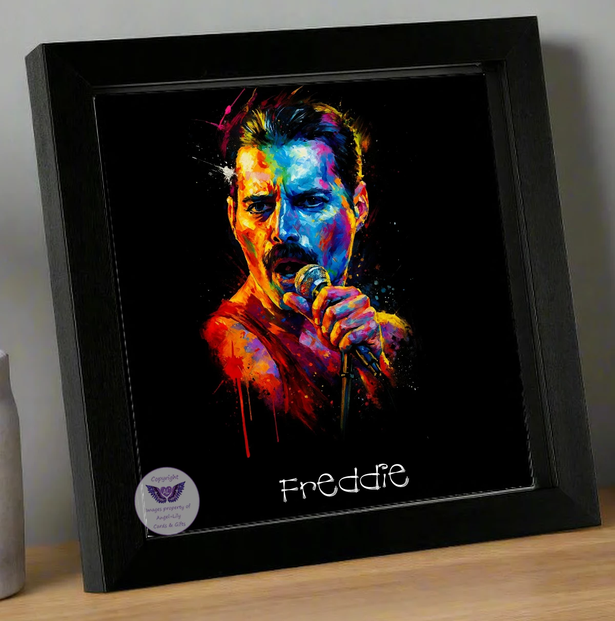 Image Size: 8" X 8", Black Wood Frame, Glass Front, Hanging Frame, Image Type: Print, 3D Decoupage effect: £15.00