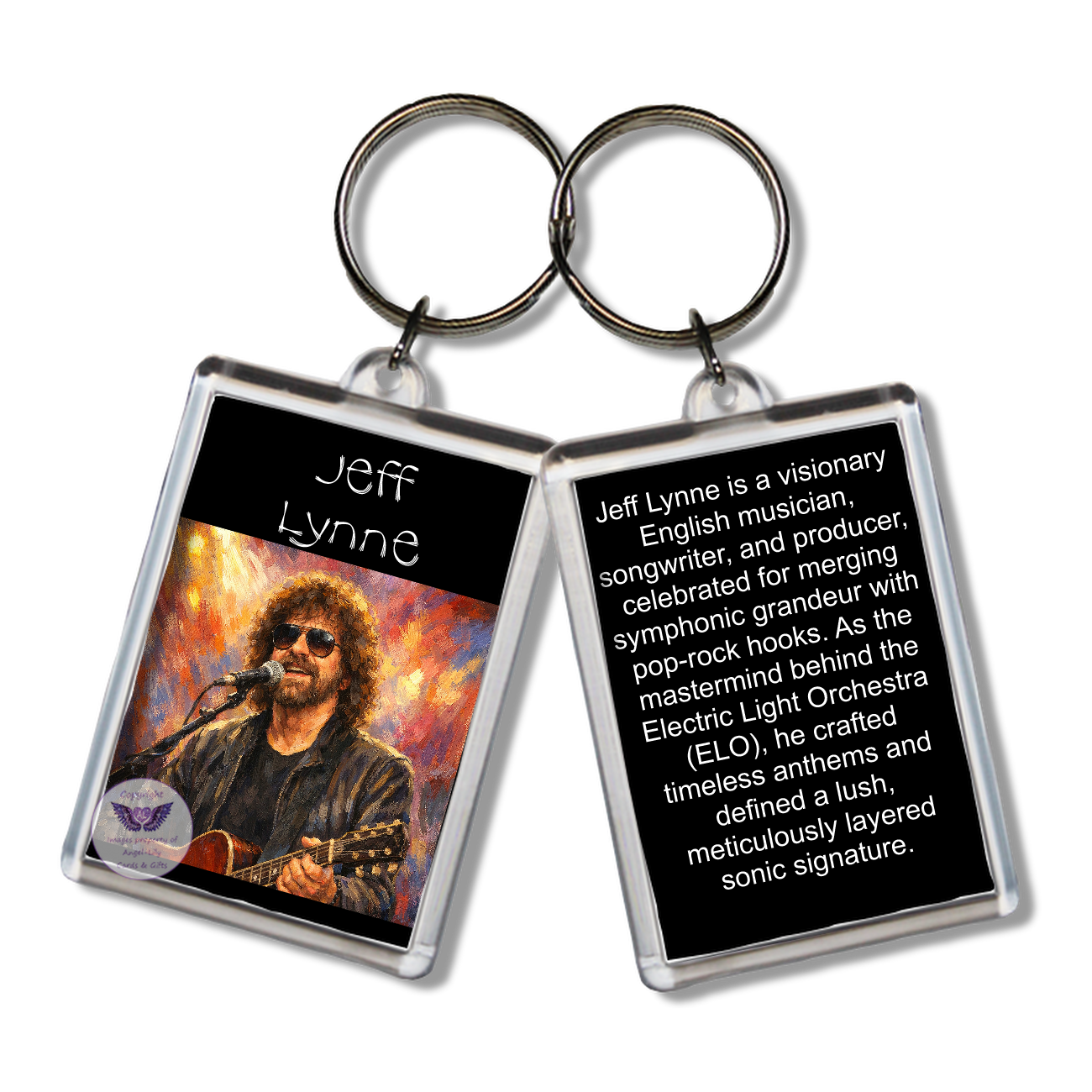 Image Size: 65 X 43mm, Clear plastic . Double sided, Image & brief bio, Image Type: Print, 2D Effect: £3.00