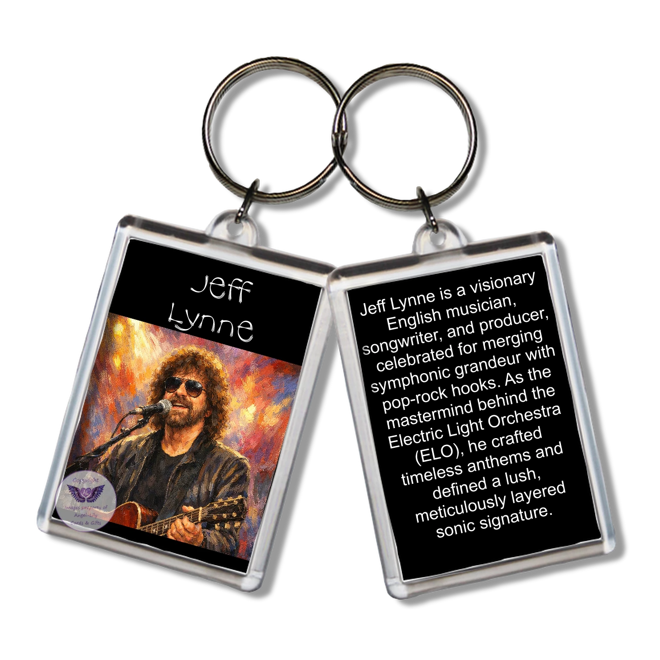 Image Size: 65 X 43mm, Clear plastic . Double sided, Image & brief bio, Image Type: Print, 2D Effect: £3.00