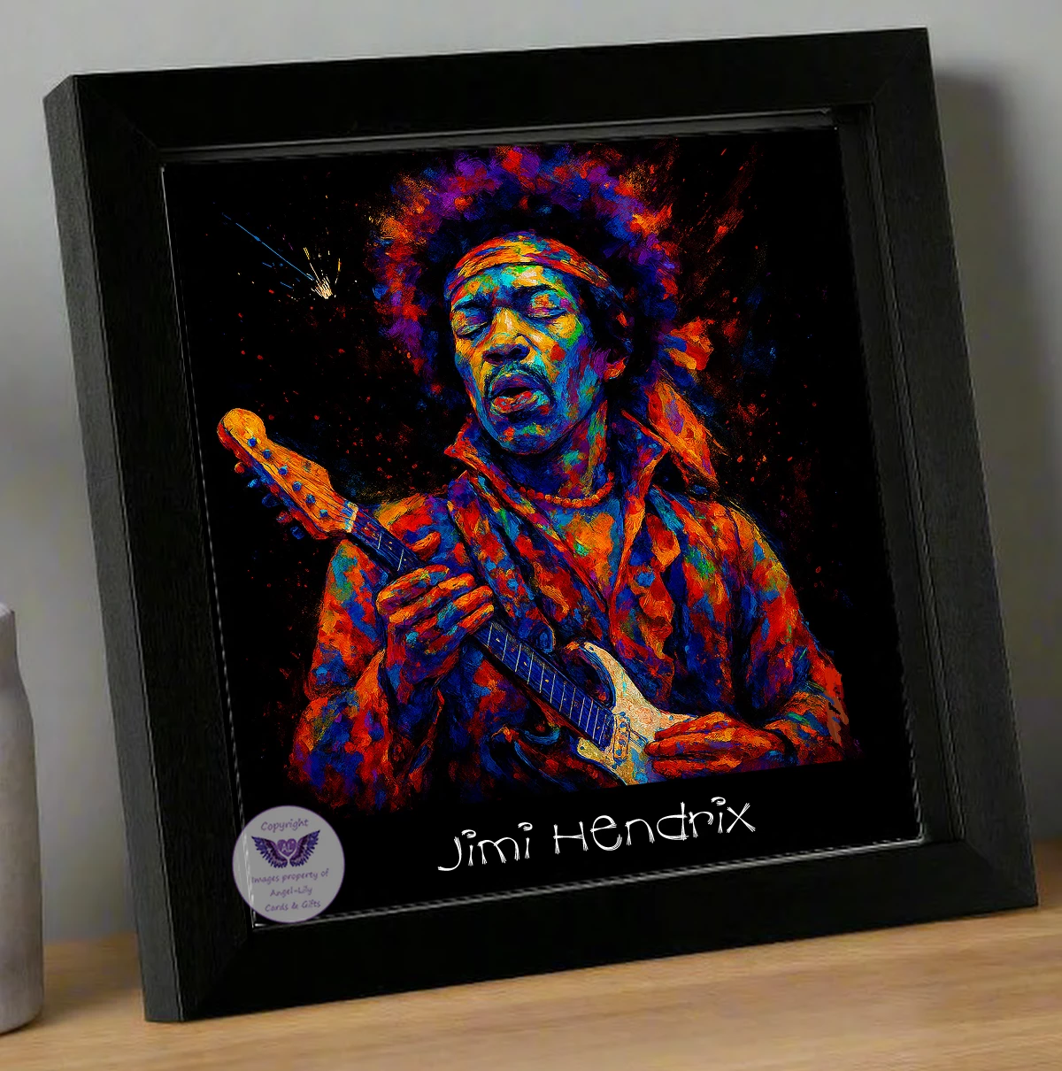 Image Size: 8" X 8", Black Wood Frame, Glass Front, Hanging Frame, Image Type: Print, 3D Decoupage effect: £15.00