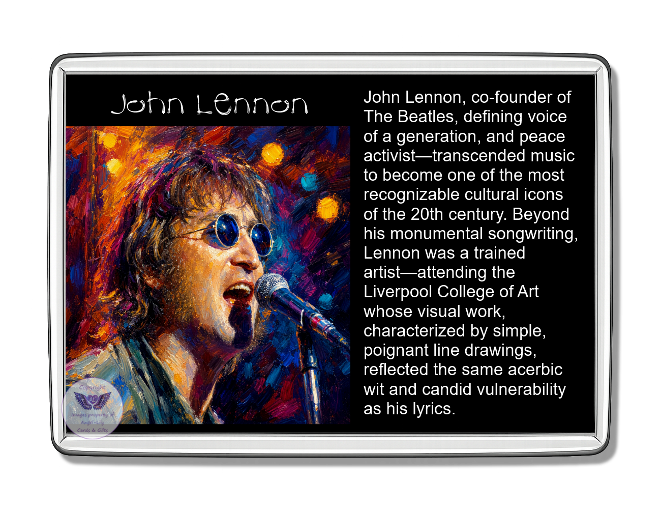 Image Size: 90 X 60mm, Clear plastic , Single sided, Image Type: Print, Magnetic strip attached, 2D Effect: £5.00