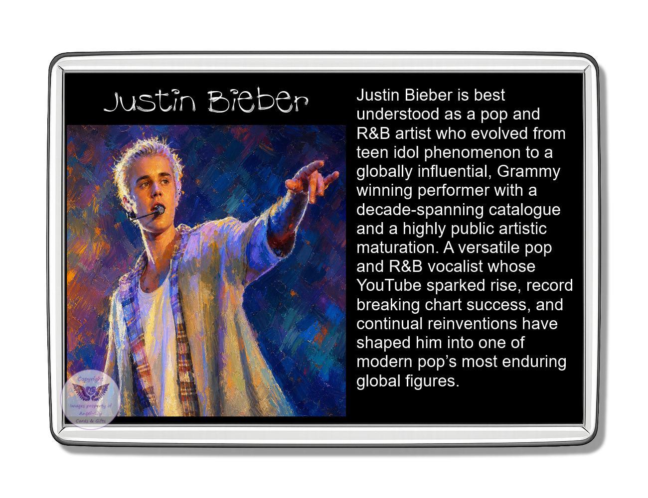 Image Size: 90 X 60mm, Clear plastic , Single sided, Image Type: Print, Magnetic strip attached, 2D Effect: £5.00