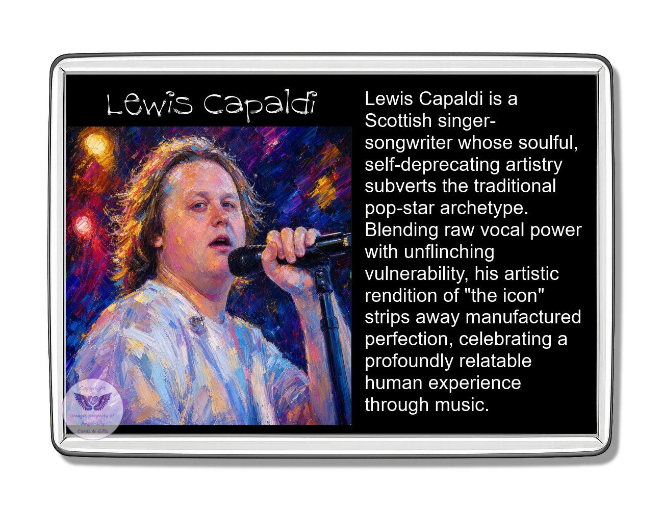 Image Size: 90 X 60mm, Clear plastic , Single sided, Image Type: Print, Magnetic strip attached, 2D Effect: £5.00