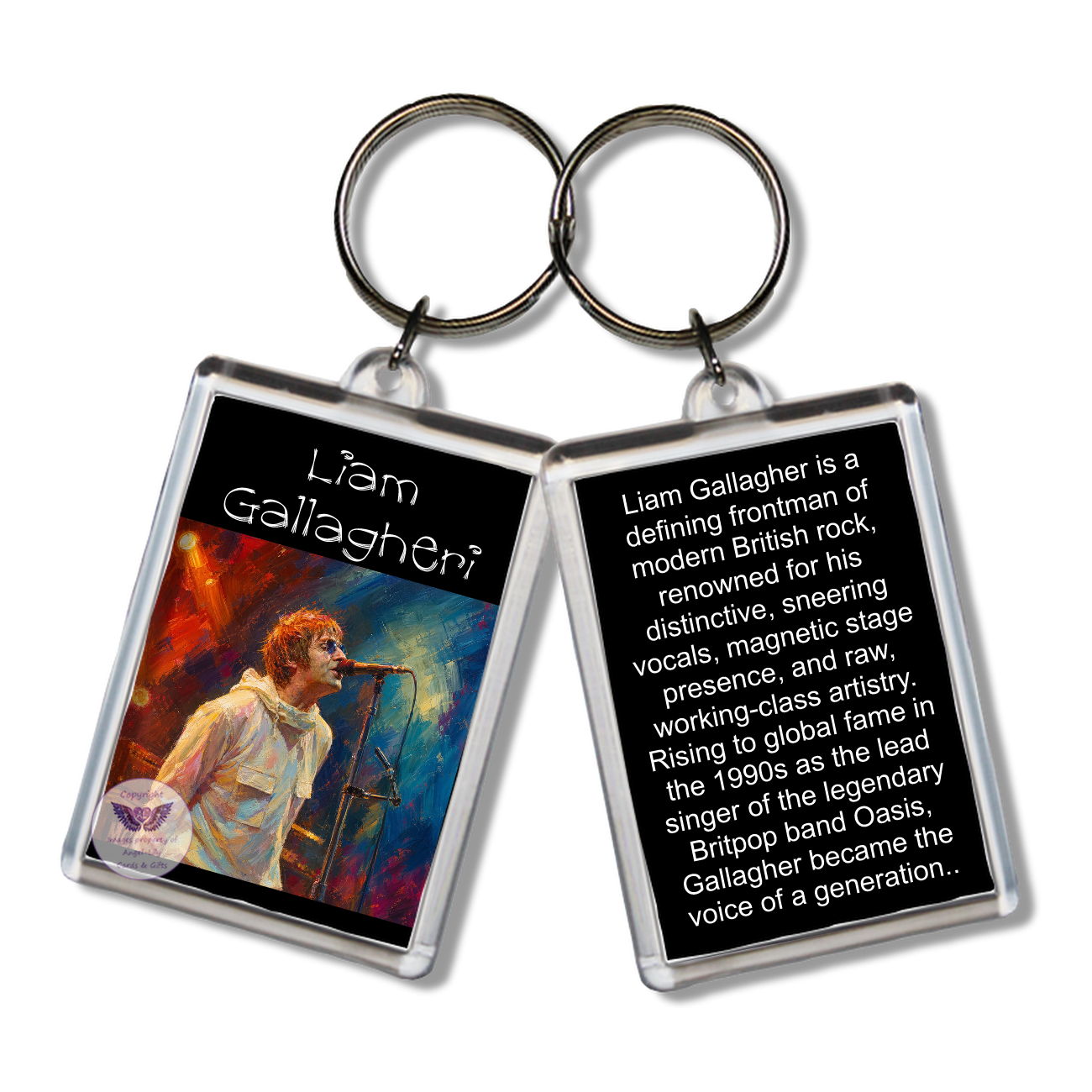 Image Size: 65 X 43mm, Clear plastic . Double sided, Image & brief bio, Image Type: Print, 2D Effect: £3.00