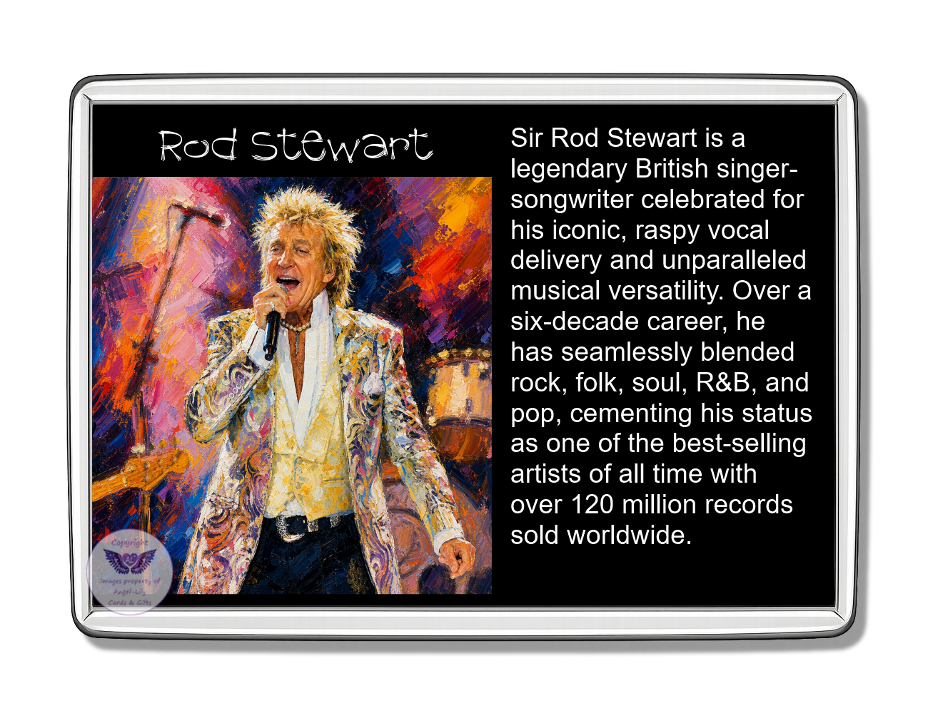 Image Size: 90 X 60mm, Clear plastic , Single sided, Image Type: Print, Magnetic strip attached, 2D Effect: £5.00