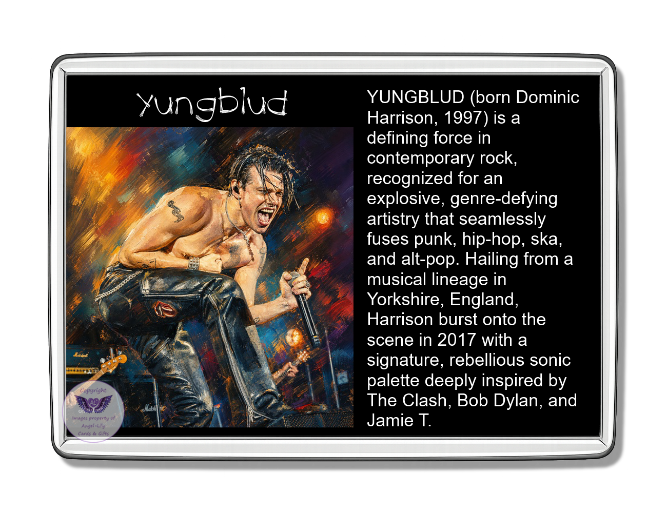 Image Size: 90 X 60mm, Clear plastic , Single sided, Image Type: Print, Magnetic strip attached, 2D Effect: £5.00