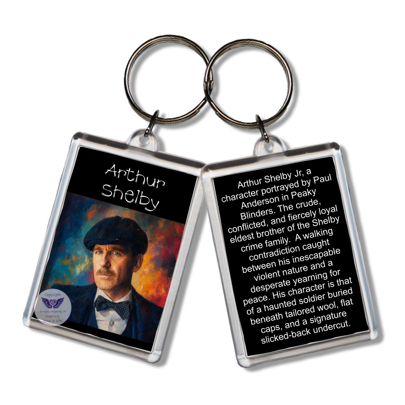 Image Size: 65 X 43mm, Clear plastic . Double sided, Image & brief bio, Image Type: Print, 2D Effect: £3.00